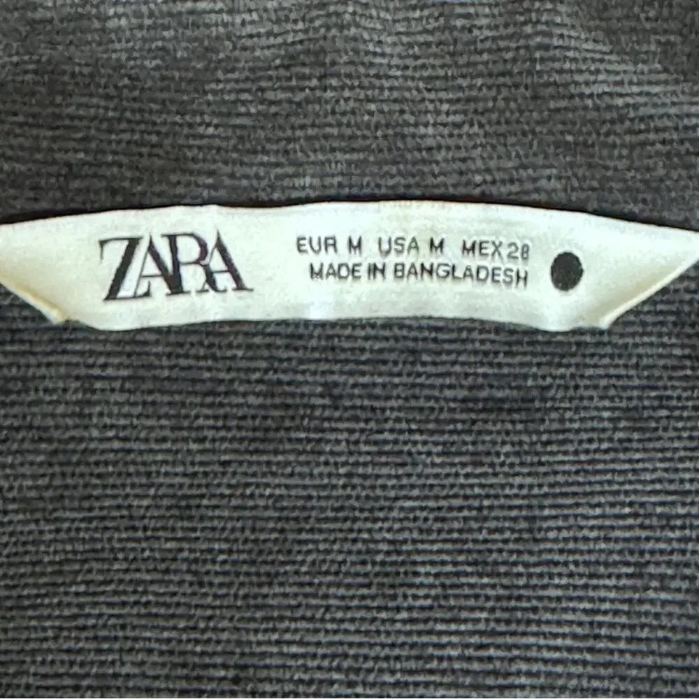 Zara Charcoal Button Down Shirt - Picture 5 of 11